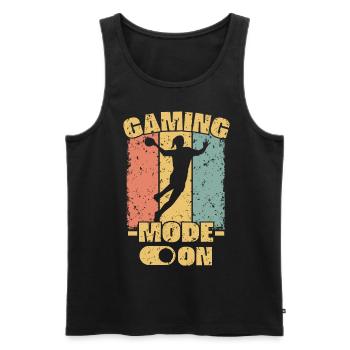 Women Handball retro - Men's Premium Organic Tank Top - black - Front - Michal (187cm)