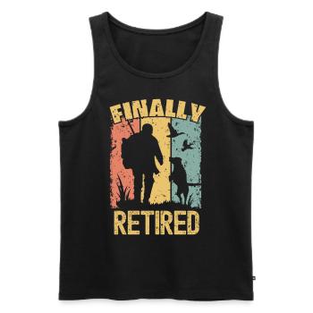 Jagd Ruhestand retro - Männer Premium Bio Tank Top - Schwarz - Vorne - Michal (187cm)