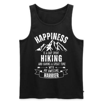 Wandern mit Harrier - Männer Premium Bio Tank Top - Schwarz - Vorne - AI Model Male 178 light (178cm)