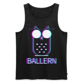 Ballern Techno Raver Electro Rave Musik Club - Männer Premium Bio Tank Top - Schwarz - Vorne - Michal (187cm)