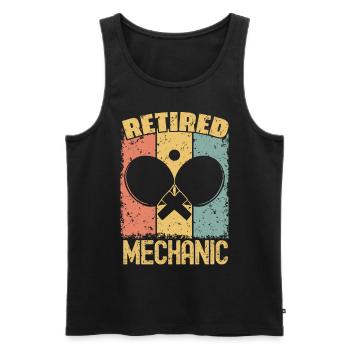 Table-tennis retired mechanic - Men's Premium Organic Tank Top - black - Front - Michal (187cm)