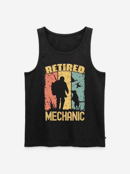 Hunting retired mechanic - Men's Premium Organic Tank Top - black