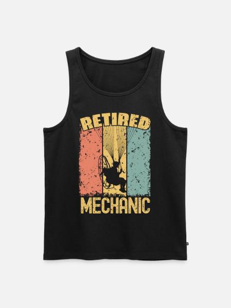 Paramotoring retired mechanic - Men's Premium Organic Tank Top - black