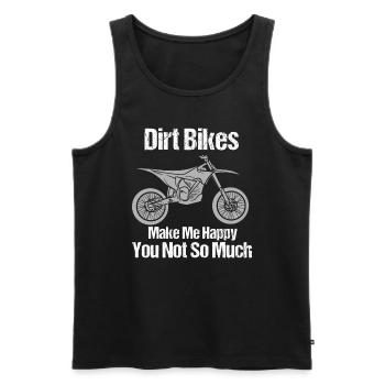 Motocross Dirt Bike Dictons drôles - Débardeur bio Premium Homme - noir - Devant - Michal (187cm)