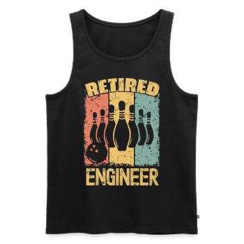 Bowling pensionierter Ingenieur - Männer Premium Bio Tank Top - Schwarz - Vorne - AI Model Male 178 light (178cm)