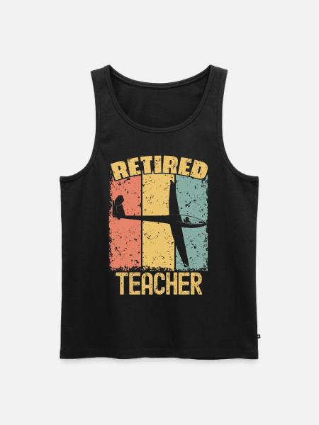 Gliding retired teacher - Men's Premium Organic Tank Top - black