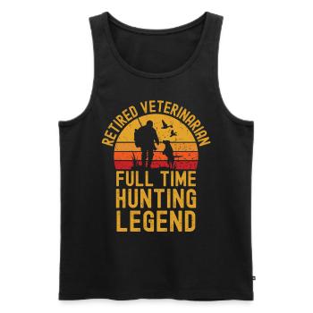 Pensionierte Tierarzt-Jagdlegende - Männer Premium Bio Tank Top - Schwarz - Vorne - Michal (187cm)