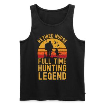 Pensionierte Krankenschwester Jagdlegende - Männer Premium Bio Tank Top - Schwarz - Vorne - Michal (187cm)