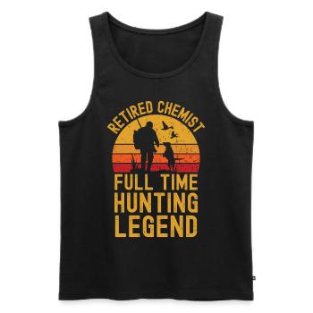 Pensionierte Chemiker-Jagdlegende - Männer Premium Bio Tank Top - Schwarz - Vorne - Michal (187cm)