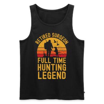 Pensionierte Chirurgen-Jagdlegende - Männer Premium Bio Tank Top - Schwarz - Vorne - Michal (187cm)