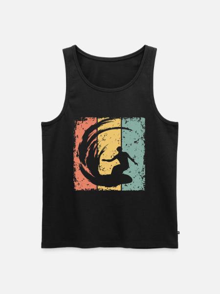 Surf rétro - Débardeur bio Premium Homme - noir