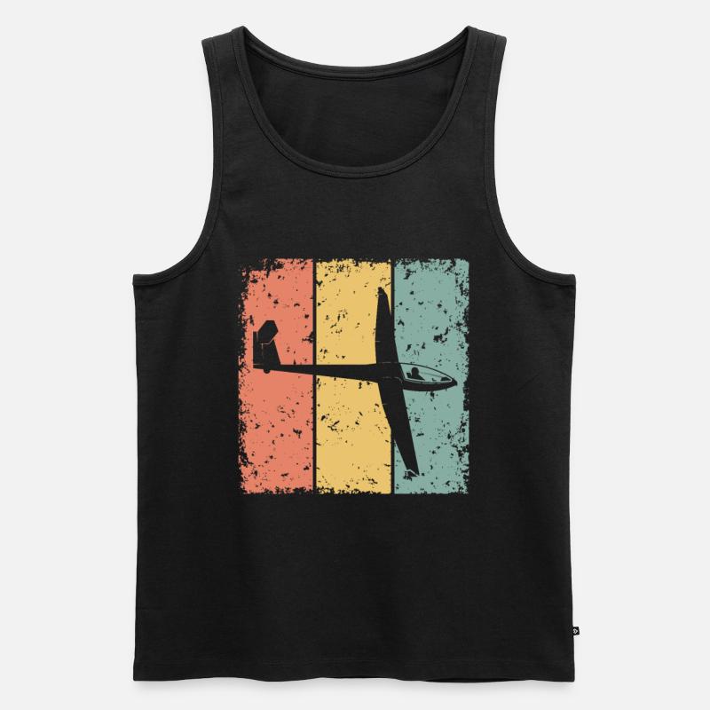 Gleiten im Retro - Männer Premium Bio Tank Top - Schwarz