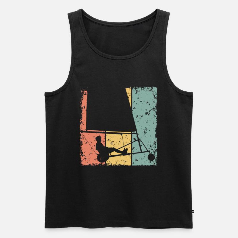 Sand-Yachting Retro - Männer Premium Bio Tank Top - Schwarz