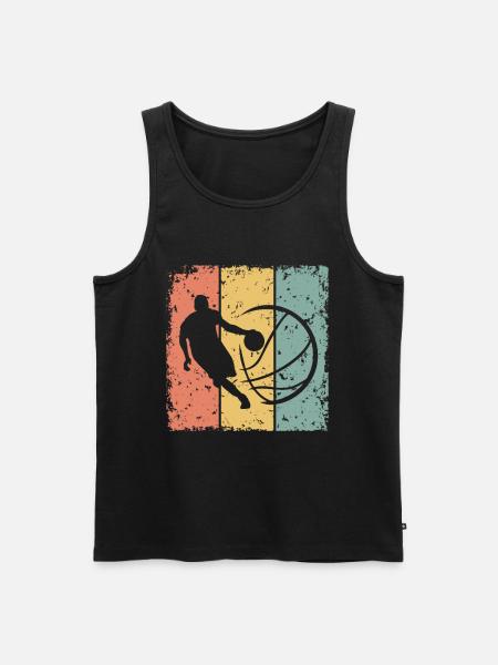 Basketball retro - Men's Premium Organic Tank Top - black