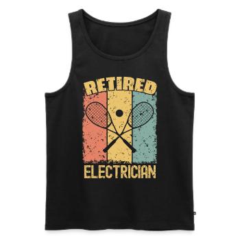 Squash pensionierter Elektriker - Männer Premium Bio Tank Top - Schwarz - Vorne - Michal (187cm)