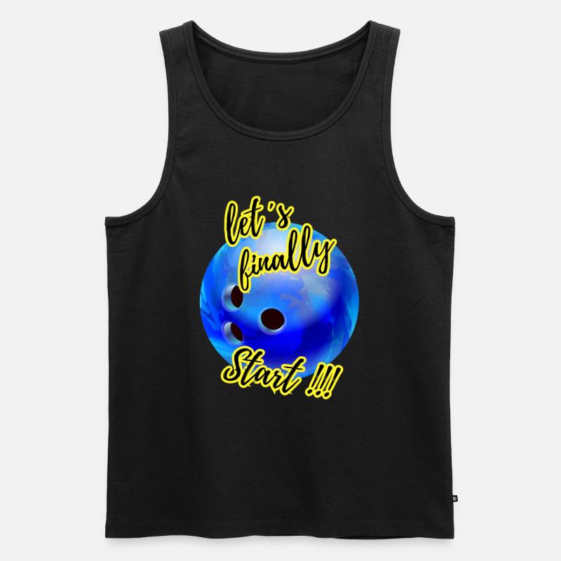 let´s finally Start Bowling 7 - Männer Premium Bio Tank Top - Schwarz