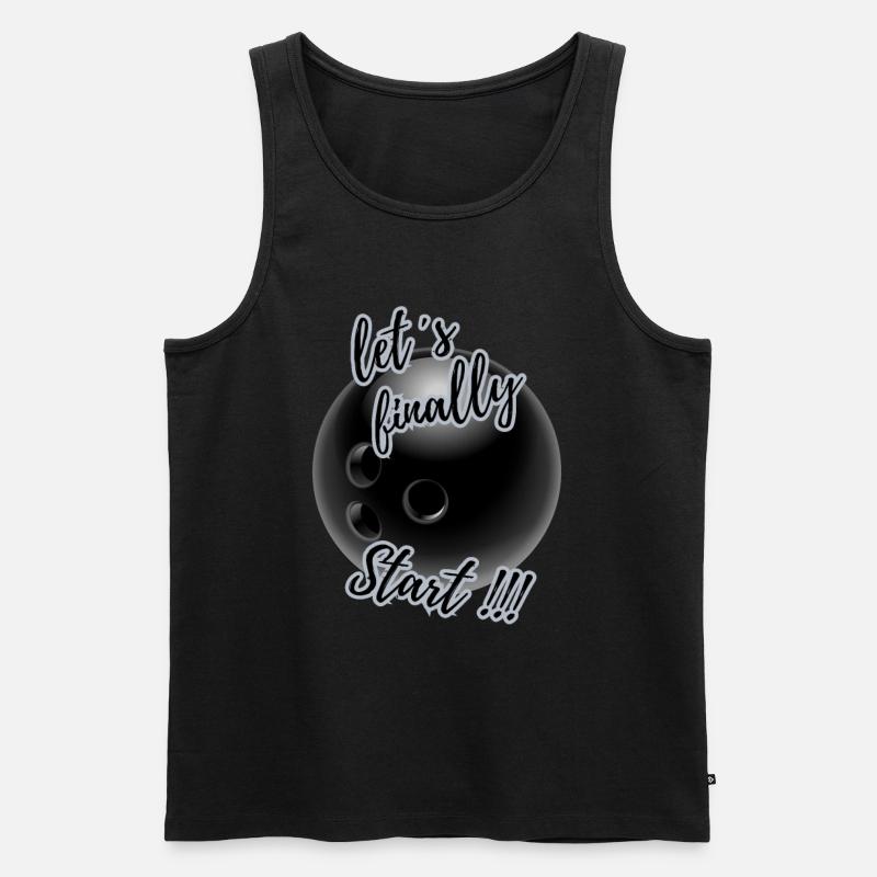 let´s finally Start Bowling 9 - Männer Premium Bio Tank Top - Schwarz