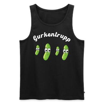 Gurkentrupp Fussball Teamsport Geschenk - Männer Premium Bio Tank Top - Schwarz - Vorne - Michal (187cm)