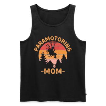 Paramotoring Mom - Men's Premium Organic Tank Top - black - Front - AI Model Male 178 light (178cm)