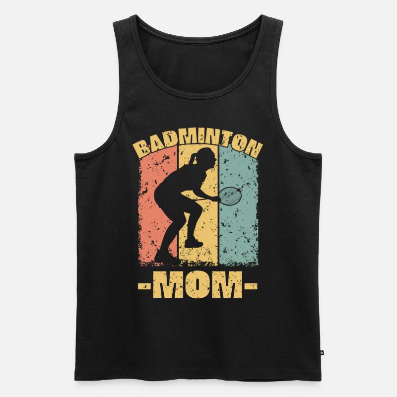 Badminton Mama - Männer Premium Bio Tank Top - Schwarz