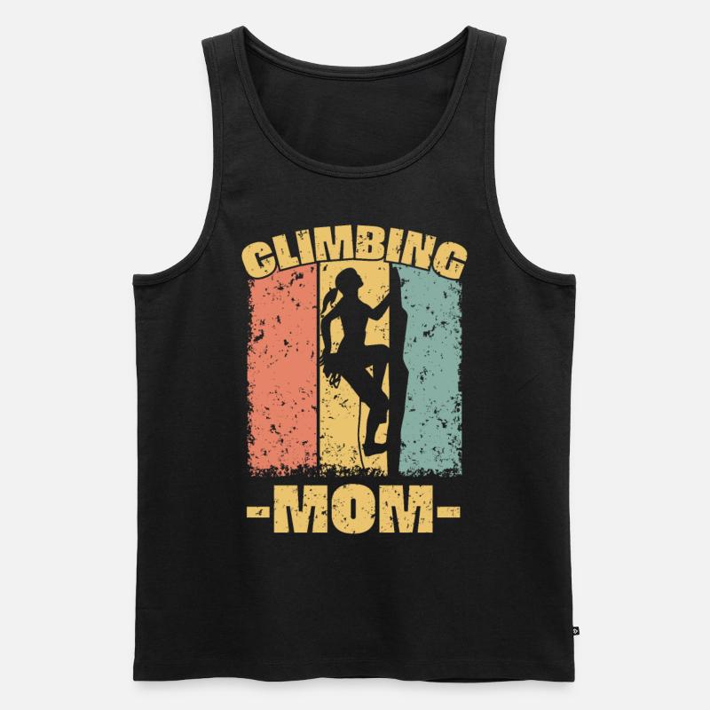 Kletternde Mutter - Männer Premium Bio Tank Top - Schwarz