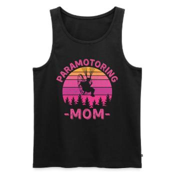Paramotoring Mom - Men's Premium Organic Tank Top - black - Front - AI Model Male 178 light (178cm)