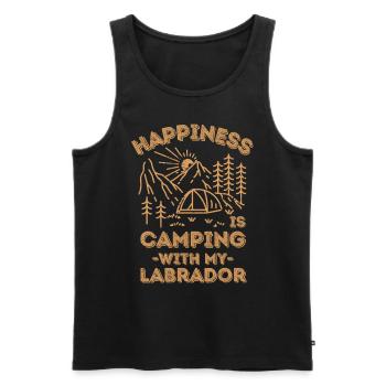 Camping mit Labrador - Männer Premium Bio Tank Top - Schwarz - Vorne - Michal (187cm)