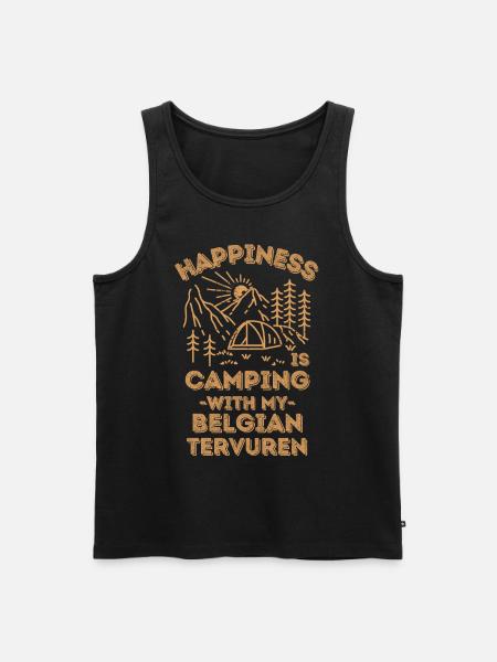 Camping with belgian-tervuren - Men's Premium Organic Tank Top - black