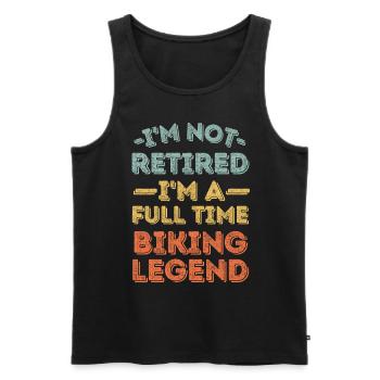 Retraité et légende du vélo - Débardeur bio Premium Homme - noir - Devant - Michal (187cm)