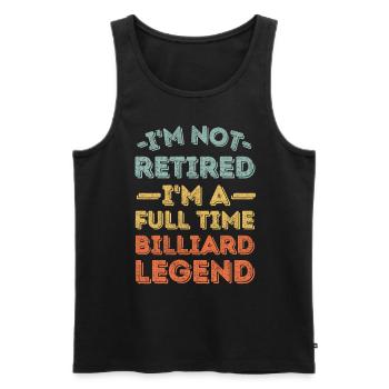 Retraité et légende du billard - Débardeur bio Premium Homme - noir - Devant - Michal (187cm)