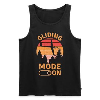 Gliding mode on - Men's Premium Organic Tank Top - black - Front - AI Model Male 178 light (178cm)