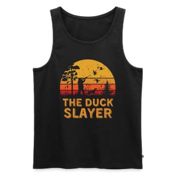 Entenjagd - Männer Premium Bio Tank Top - Schwarz - Vorne - AI Model Male 178 light (178cm)