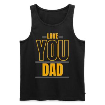 Papa je t aime - Débardeur bio Premium Homme - noir - Devant - Michal (187cm)