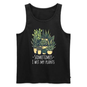 Sukkulenten Lustiger Spruch - Männer Premium Bio Tank Top - Schwarz - Vorne - AI Model Male 178 light (178cm)