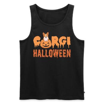 Corgi Halloween - Men's Premium Organic Tank Top - black - Front - Michal (187cm)