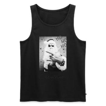 HO HO HO Merry Christmas (2) - Männer Premium Bio Tank Top - Schwarz - Vorne - Michal (187cm)
