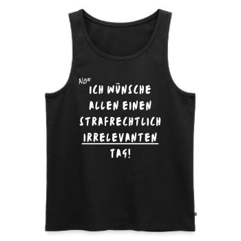 Ich wünsche allen. - Männer Premium Bio Tank Top - Schwarz - Vorne - Michal (187cm)