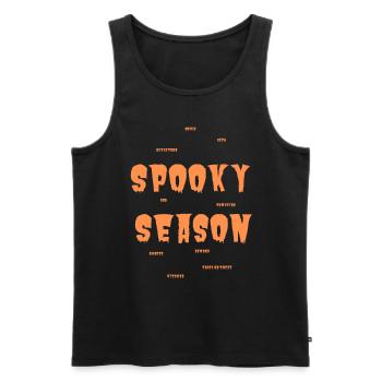 Saison effrayante Halloween - Débardeur bio Premium Homme - noir - Devant - AI Model Male 178 light (178cm)