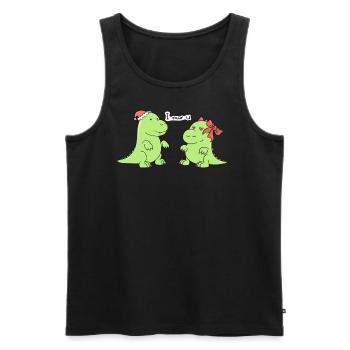 petits dinosaures - je rawr et - Débardeur bio Premium Homme - noir - Devant - AI Model Male 178 light (178cm)