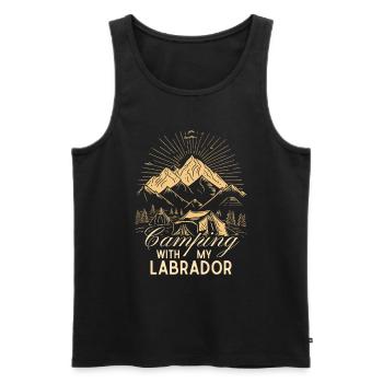Labrador Camping Zelten - Débardeur bio Premium Homme - noir - Devant - Michal (187cm)