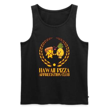 Hawaii Pizza Appreciation Club - Design amusant - Débardeur bio Premium Homme - noir - Devant - AI Model Male 178 light (178cm)