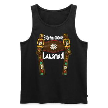 Lausbua Lausmadl Lederhosen Homme Lederhosen Remplaçant Lederhosen - Débardeur bio Premium Homme - noir - Devant - Michal (187cm)