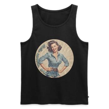 Hello my love !! - Men's Premium Organic Tank Top - black - Front - AI Model Male 178 light (178cm)