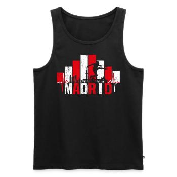 Madrid - Männer Premium Bio Tank Top - Schwarz - Vorne - Michal (187cm)