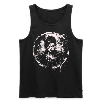 Hexe Halloween Fantasie Magie Gaming Steampunk Emo - Männer Premium Bio Tank Top - Schwarz - Vorne - AI Model Male 178 light (178cm)