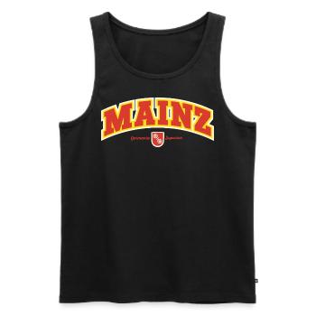Mainz - Männer Premium Bio Tank Top - Schwarz - Vorne - Michal (187cm)