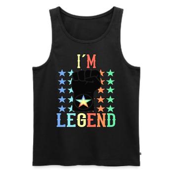 Je suis une légende - Débardeur bio Premium Homme - noir - Devant - Michal (187cm)