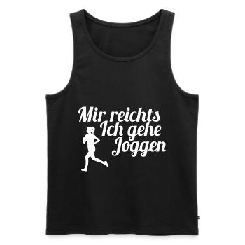 Läufer Laufen Joggen - Männer Premium Bio Tank Top - Schwarz - Vorne - Michal (187cm)