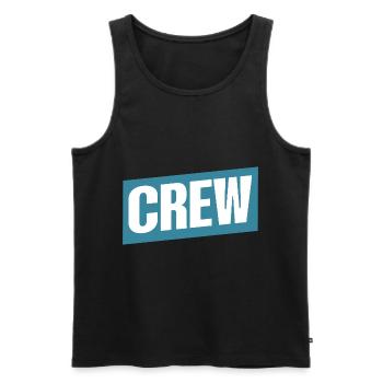 Crew - Men's Premium Organic Tank Top - black - Front - Michal (187cm)