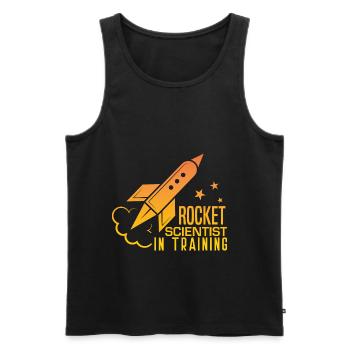 Zukünftiger Raketenwissenschaftler im Training Trä - Männer Premium Bio Tank Top - Schwarz - Vorne - Michal (187cm)
